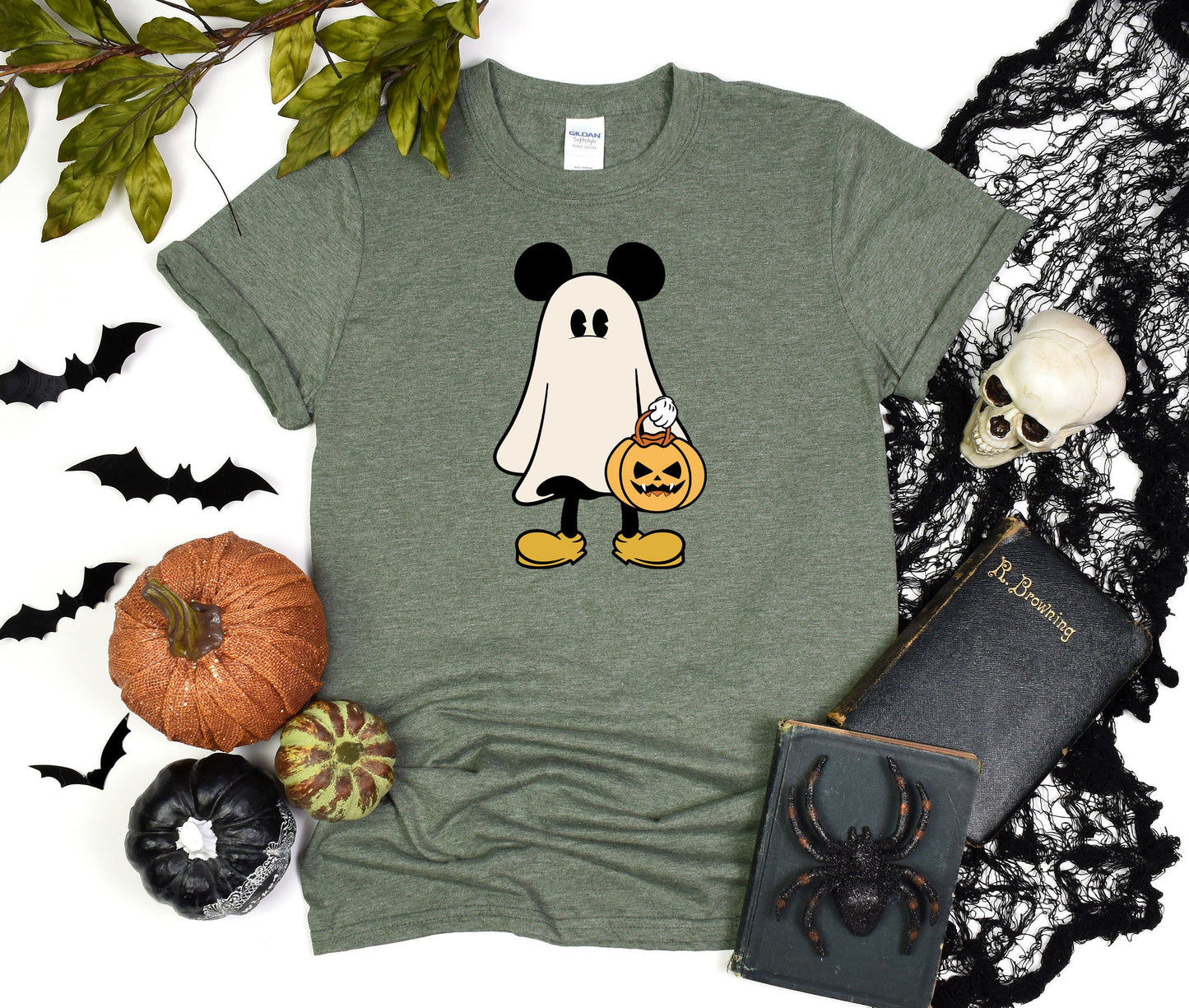Mickey Ghost Halloween Shirt, Disney Retro Mickey Spooky Season Tee, Mickey's Not So Scary Halloween T-Shirt, Halloween Gift Pumpkin Shirt