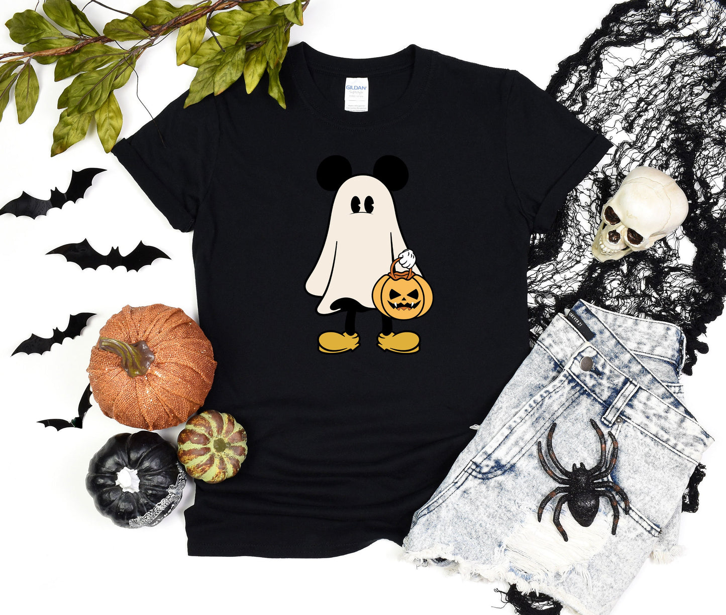 Mickey Ghost Halloween Shirt, Disney Retro Mickey Spooky Season Tee, Mickey's Not So Scary Halloween T-Shirt, Halloween Gift Pumpkin Shirt