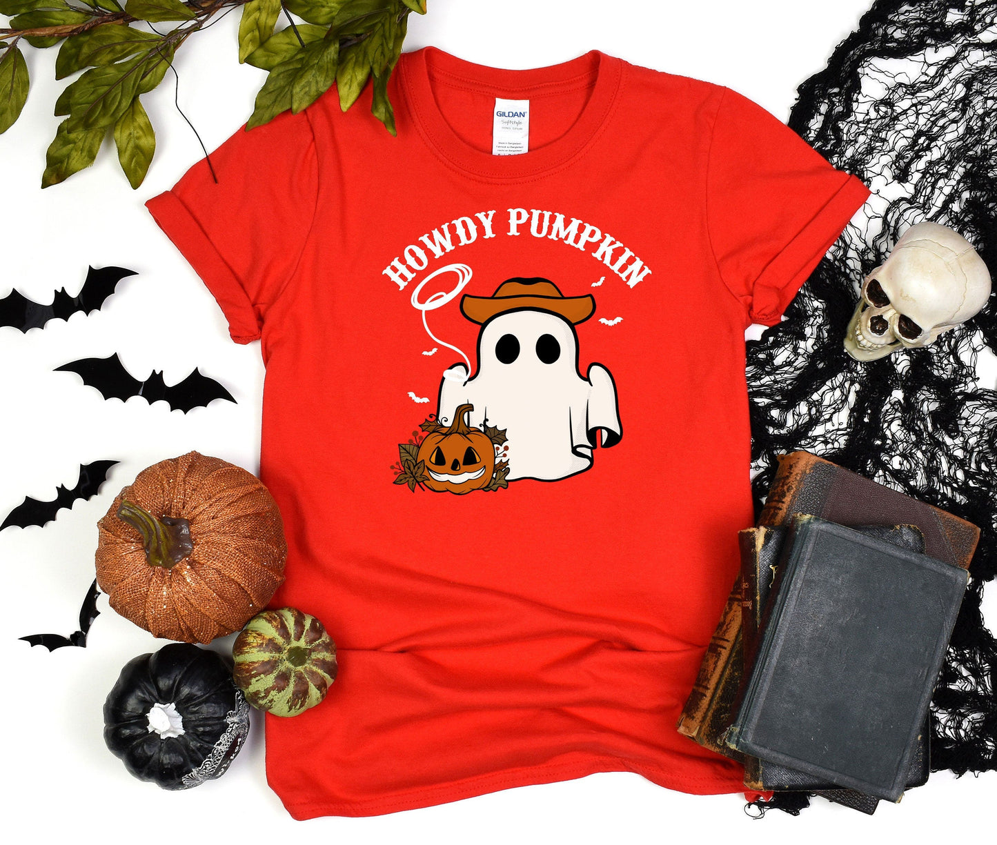 Howdy Pumpkin Country Shirt, Cowboy Ghost Tshirt, Western Halloween Shirt, Cute Spooky Shirt, Cowgirl Halloween, Halloween pumpkin Tee