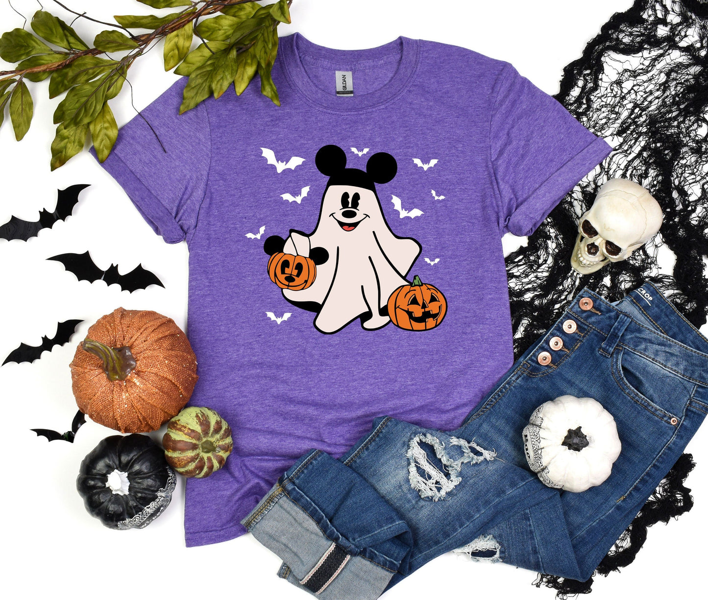 Disney Mickey Ghost Halloween Shirt, Retro Mickey Spooky Season Shirt, Halloween Pumpkin Shirt, Mickey Boo Tee, Mickey Pumpkin T-Shirt