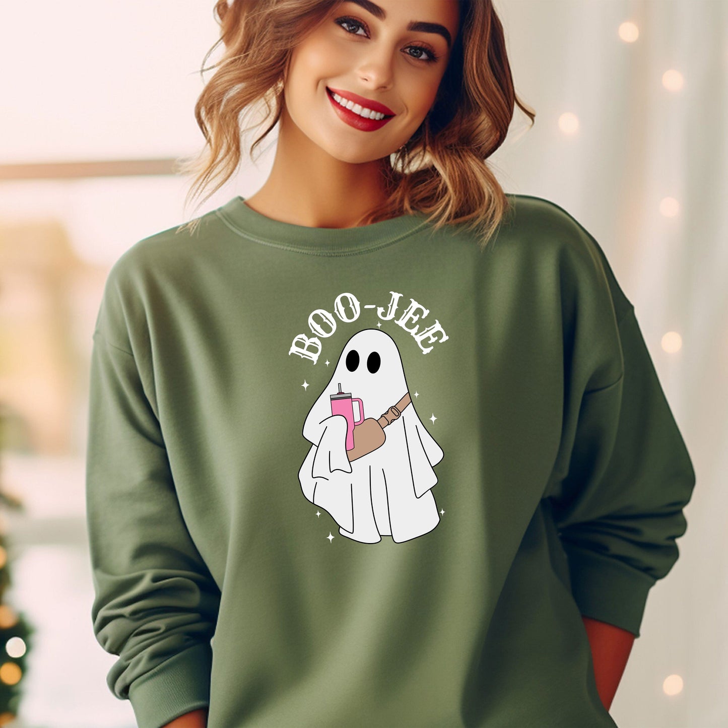 Halloween Ghost Boo Jee Sweatshirt, Boo Shirt, Spooky Ghost Hoodie, Spooky Season Ghost Sweater, Spooky Vibes Sweat, Halloween Gifts