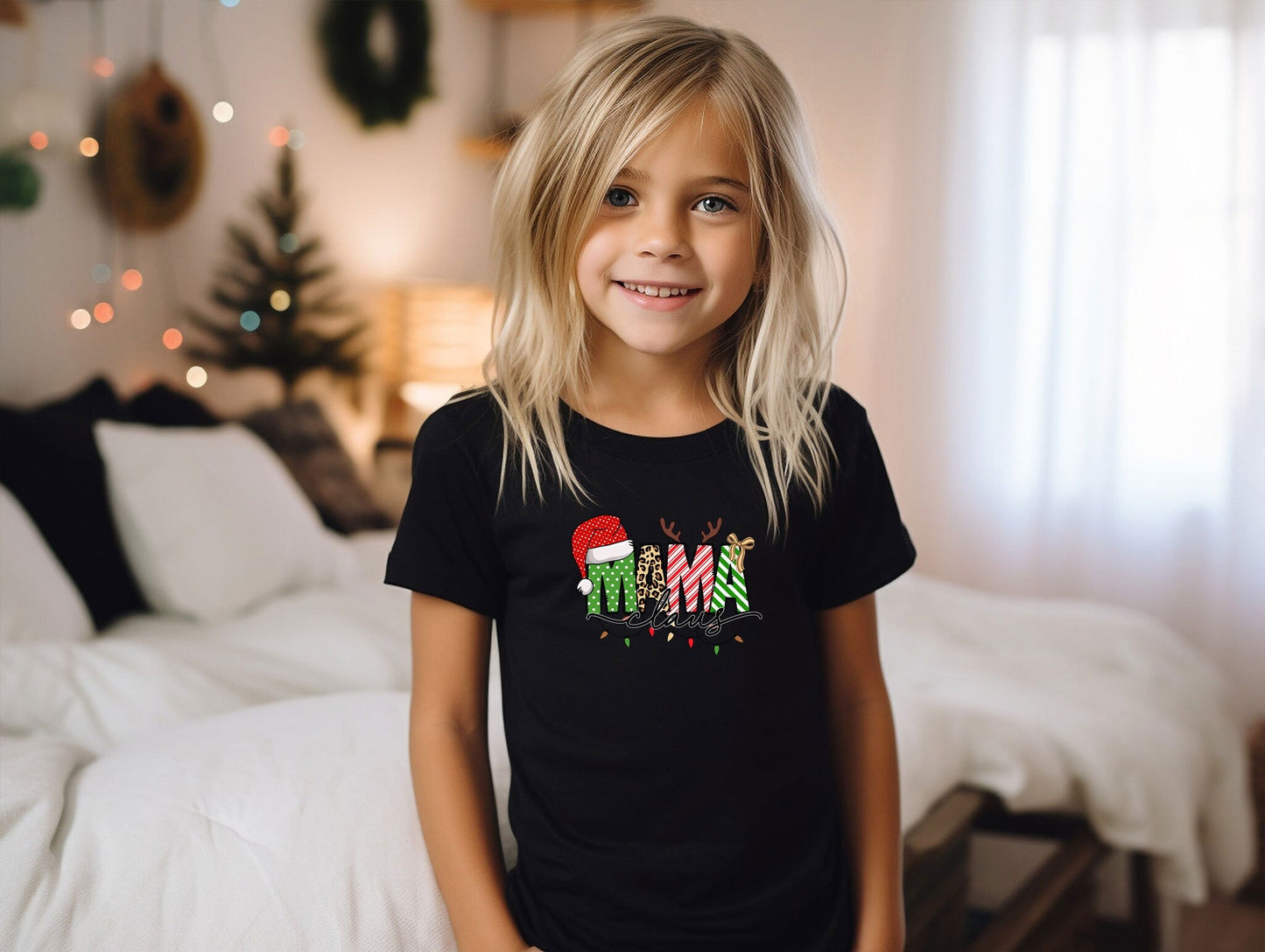 Mama Claus T-Shirt, Christmas Shirt For Woman, Christmas Mama Shirt, Gift For Mom, Cute Christmas Tee, Christmas Gift for Her, Holiday Shirt