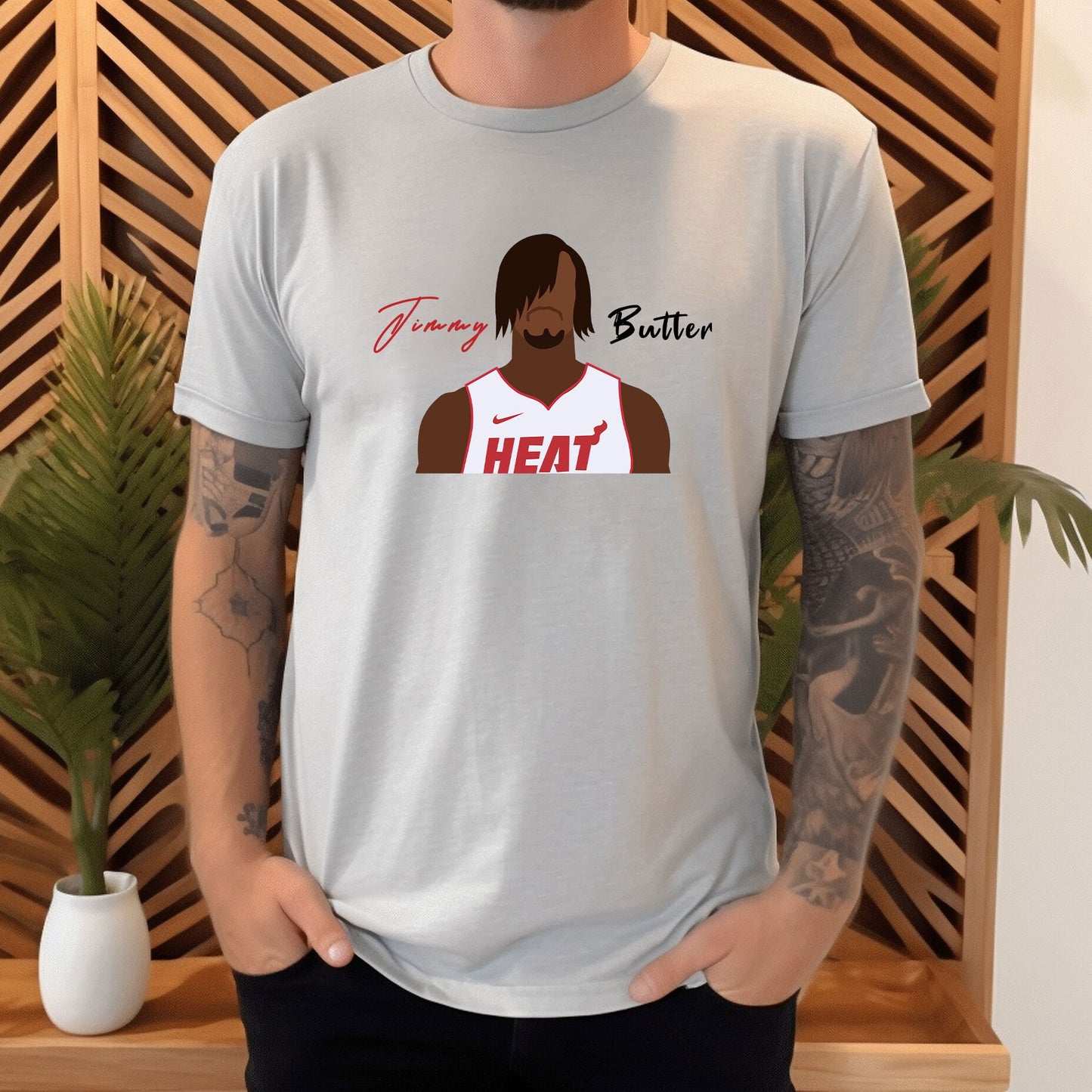Jimmy Butler Illustration Shirt,  Match Day T-Shirt, Gift Tee, Matching Shirt, Matching NBA Shirt, Miami Heat Tee