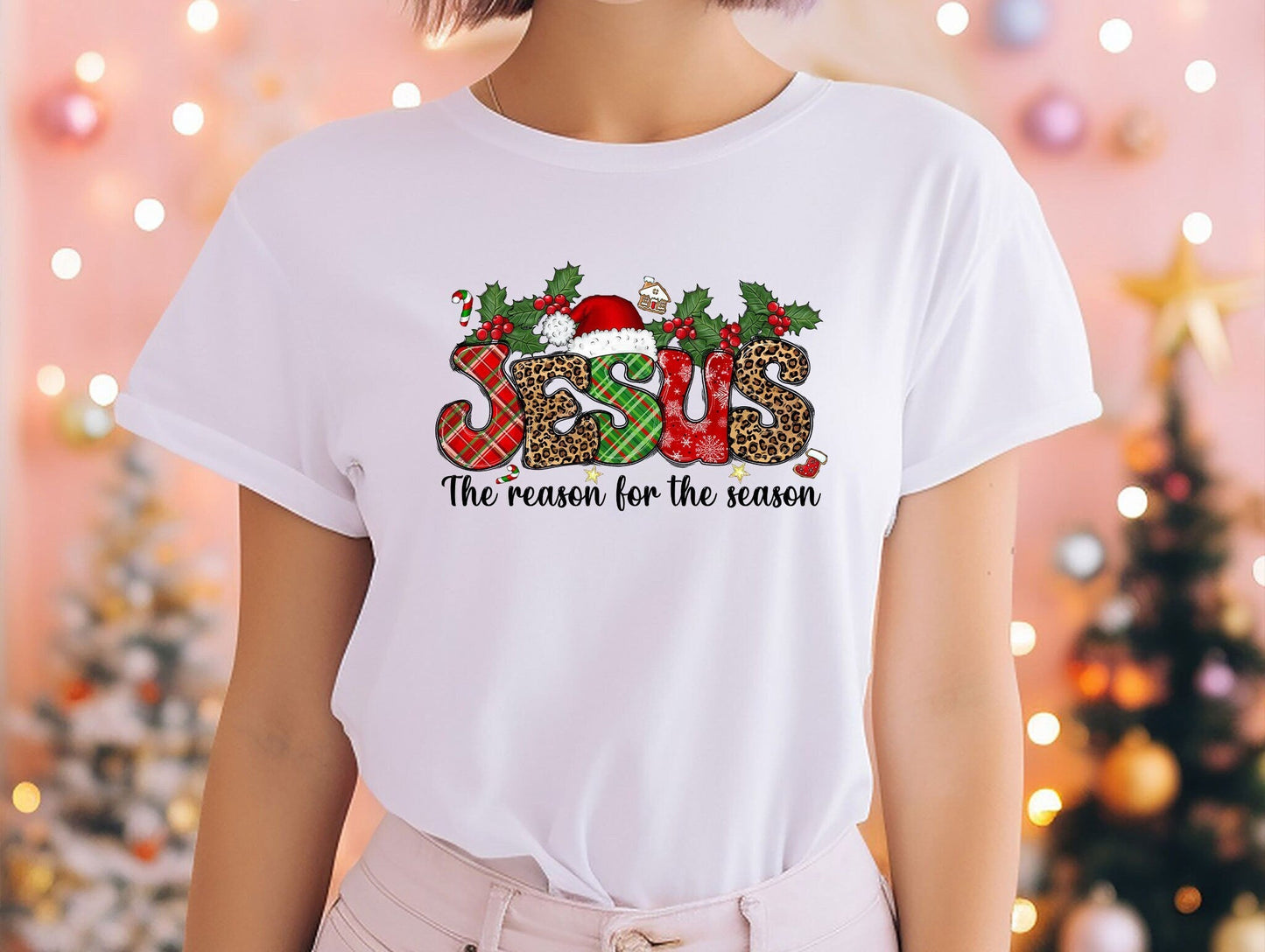 Jesus Is The Reason For The Season Custom T-shirt, Christmas Shirt, Christian Outfit, Religious Gift, Jesus Lover Shirt, Noel Shirt