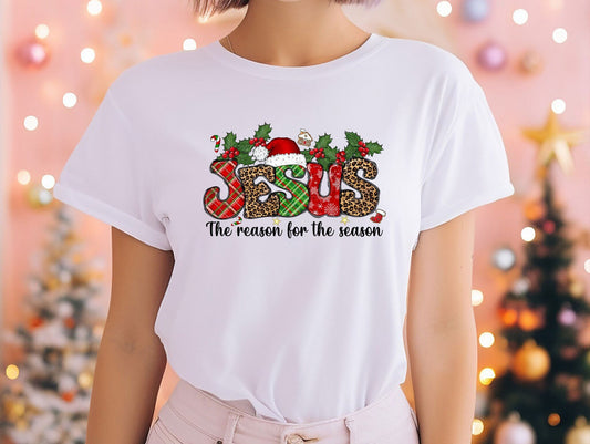 Jesus Is The Reason For The Season Custom T-shirt, Christmas Shirt, Christian Outfit, Religious Gift, Jesus Lover Shirt, Noel Shirt