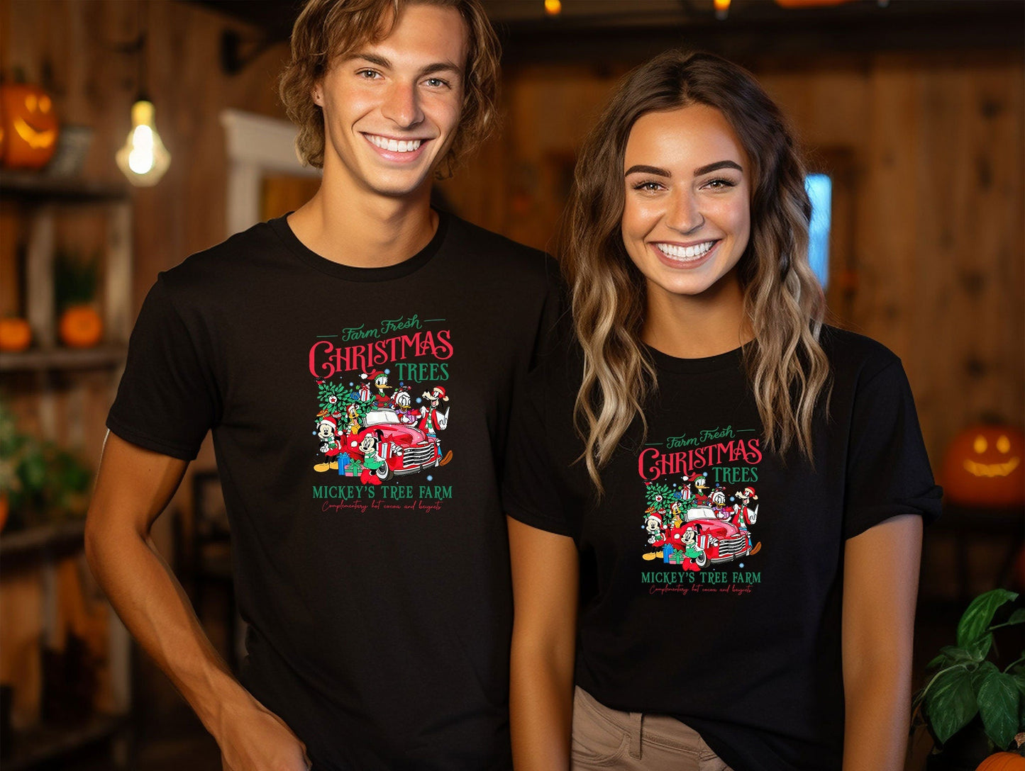 Farm Fresh Christmas Trees Shirt, Disneyland Christmas Shirt, Disney World Xmas T-Shirt, Mickey's Tree Farm Shirt, Disney Characters Tee