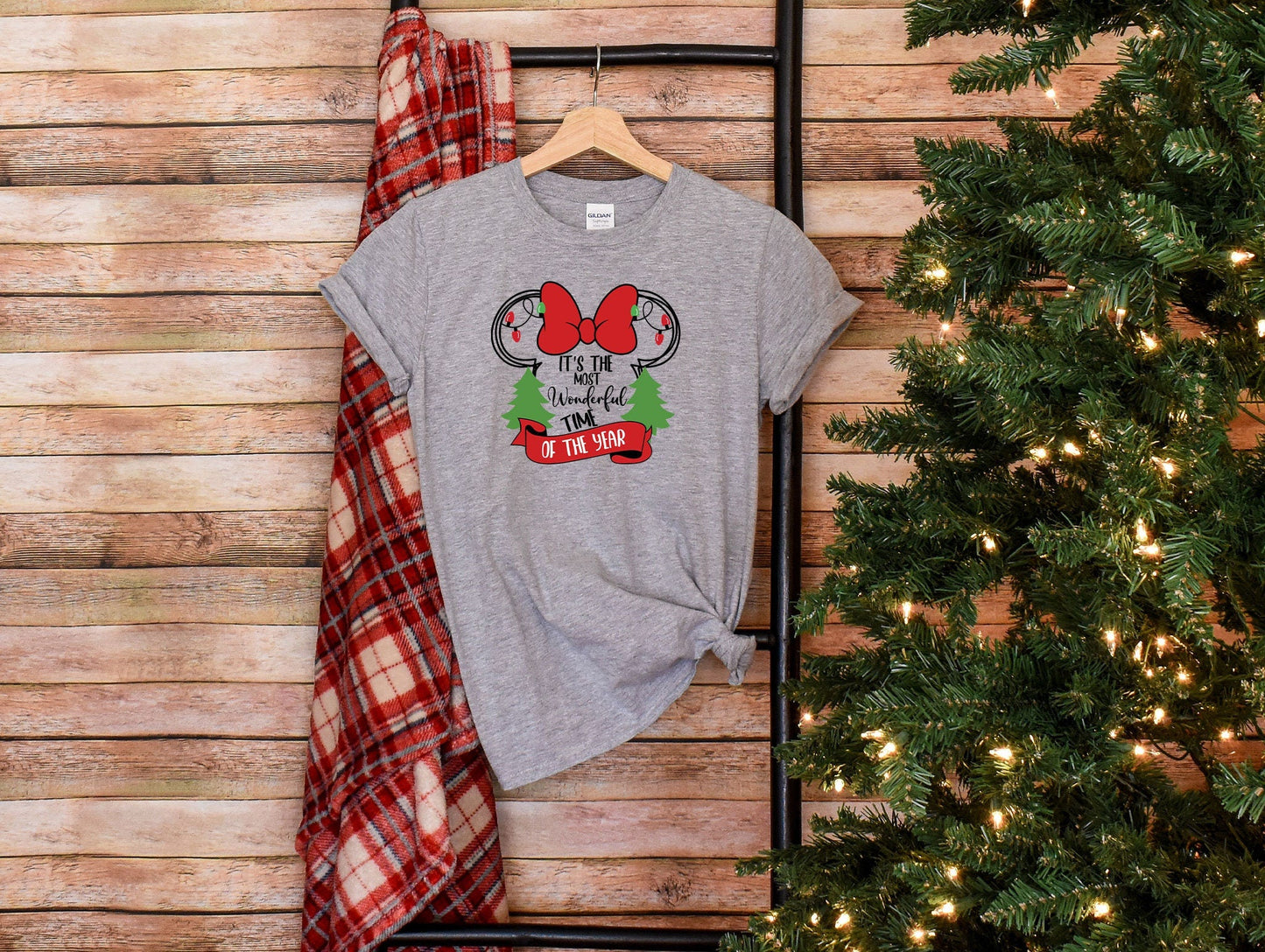 It's The Most Wonderful Tıme Of The Year Shirt, Christmas Minnie Ear Shirt, Disney Christmas Tee, Disnayland Tour T-Shirt, Matching Tour Tee