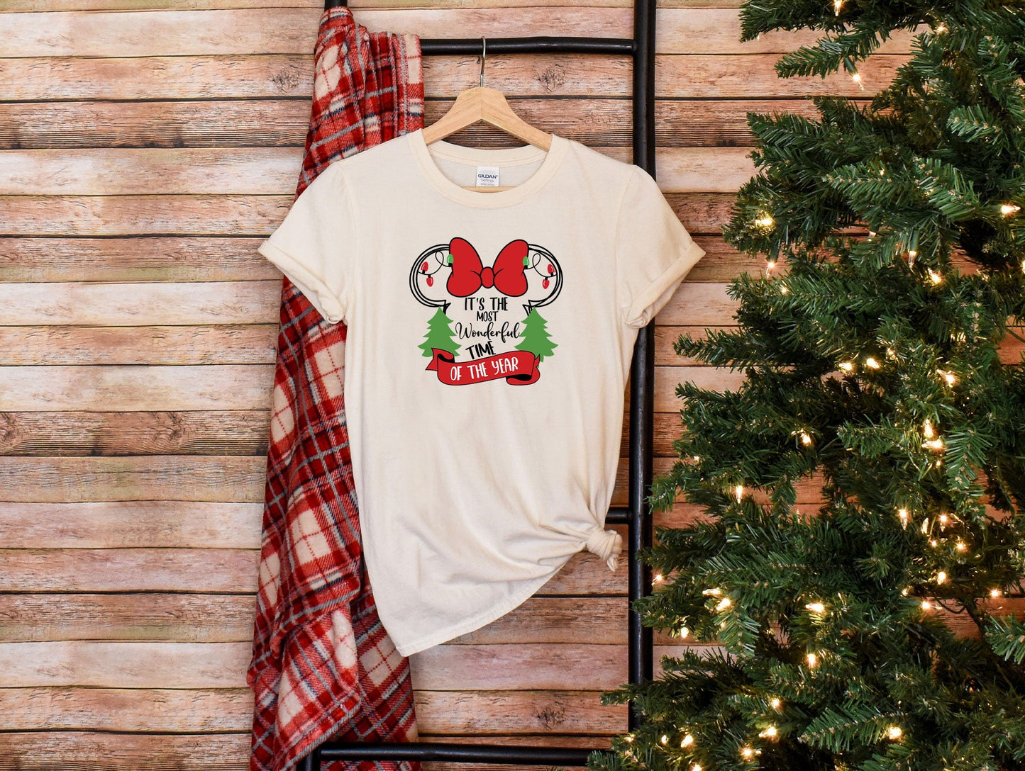 It's The Most Wonderful Tıme Of The Year Shirt, Christmas Minnie Ear Shirt, Disney Christmas Tee, Disnayland Tour T-Shirt, Matching Tour Tee