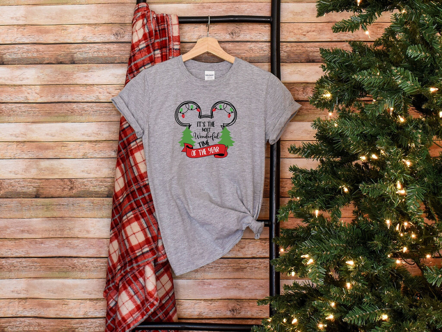 It's The Most Wonderful Tıme Of The Year Shirt, Christmas Mickey Ear Shirt, Disney Christmas Tee, Disnayland Tour T-Shirt, Matching Tour Tee