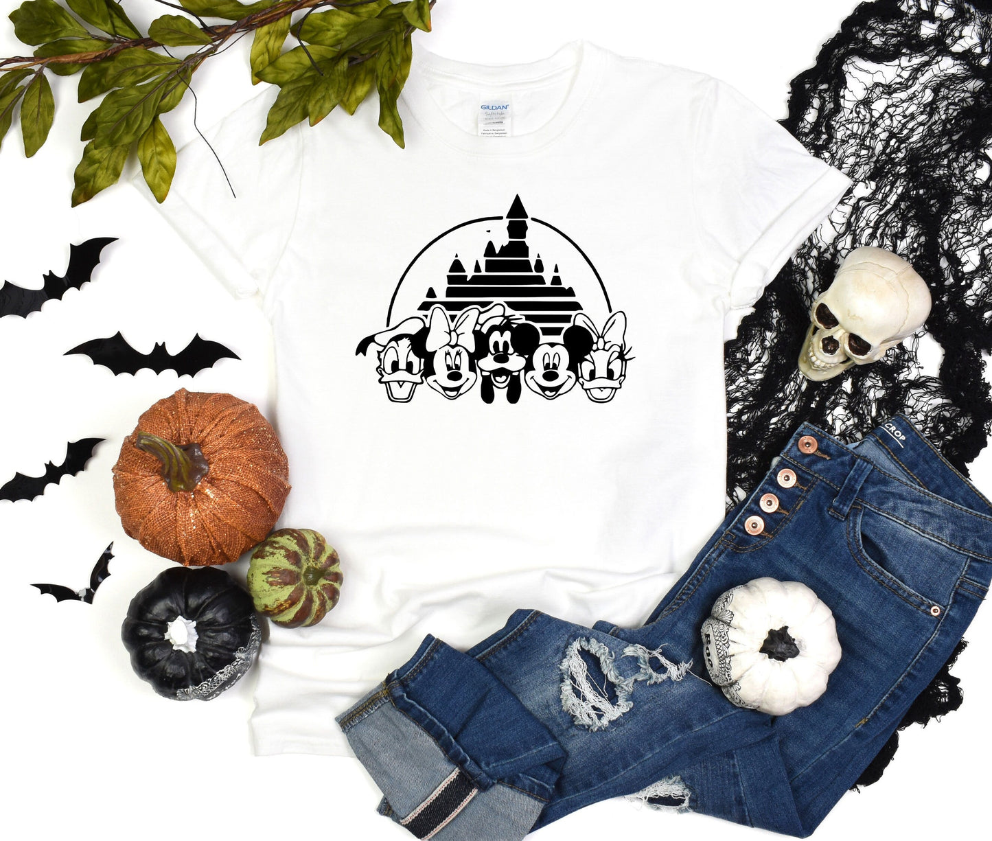 Disney Castle Silhouette T-Shirt, Disney Halloween Shirt, Disney Shirt, Halloween Castle Shirt, Mickey Minnie and Friends, Matching Shirt