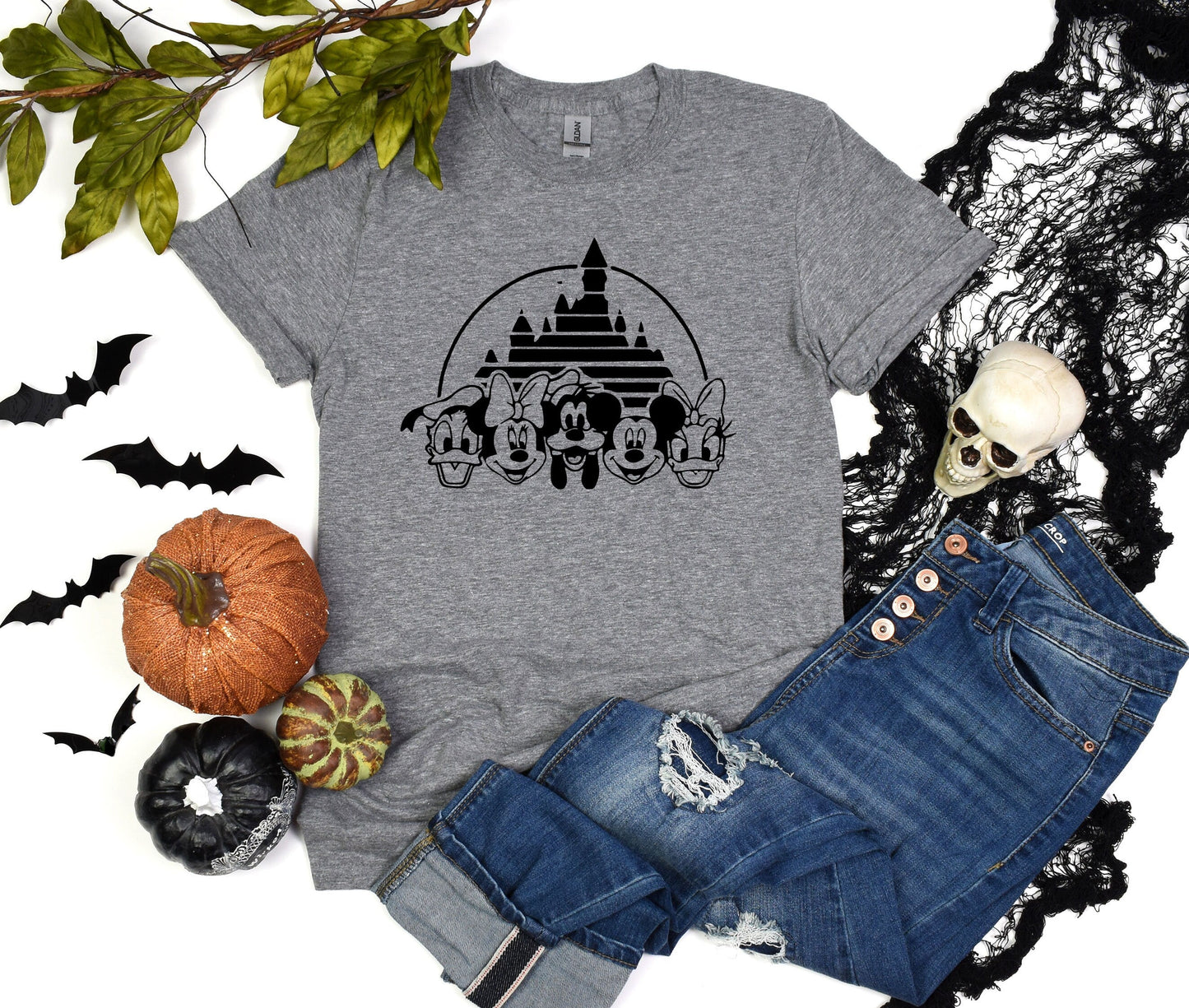 Disney Castle Silhouette T-Shirt, Disney Halloween Shirt, Disney Shirt, Halloween Castle Shirt, Mickey Minnie and Friends, Matching Shirt