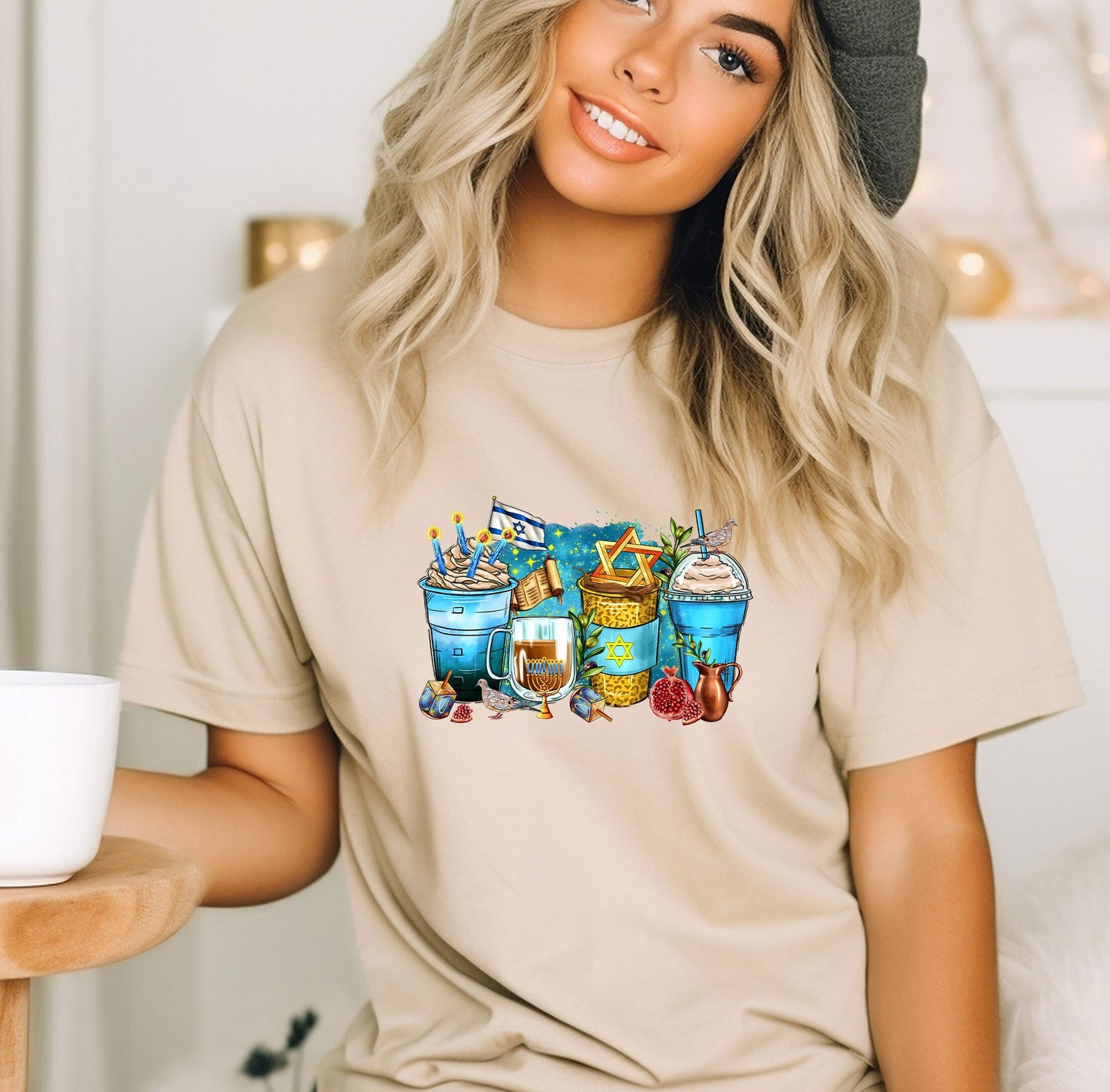 Hanukkah T-Shirt, Matching Family Chanukah Jewish Holiday Shirt, Support Israel Shirt, Happy Hanukkah Tee, Menorah Nes Gadol Family Tee